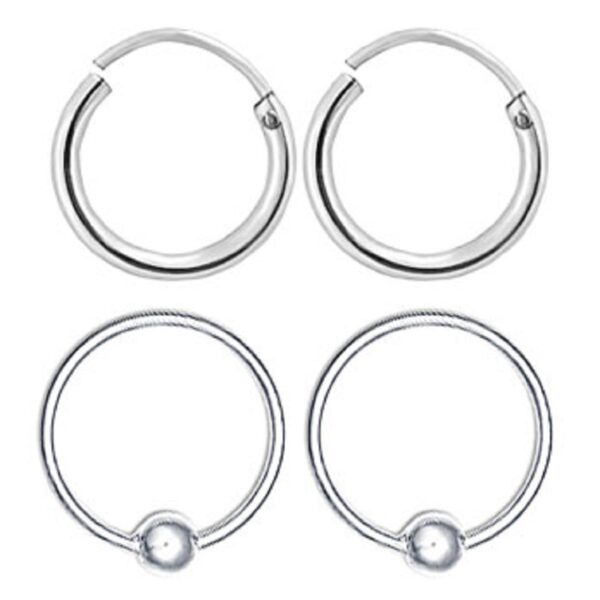 Combo of Classic & Ball Hoop Earrings