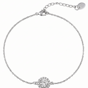 Round Halo CZ Bracelet
