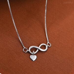 Heart Charm Infinity Necklace