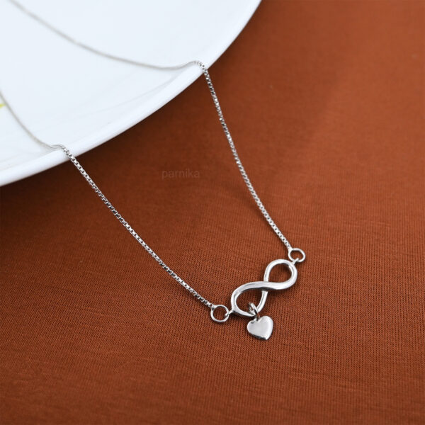 Heart Charm Infinity Necklace