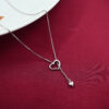 Heart silver necklace