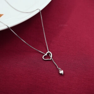 Heart silver necklace