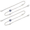 Pearl Embellished Evil Eye Charm Anklets