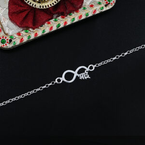 Infinity bhai silver rakhi bracelet