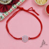 Abstract Floral Rakhi in Cotton Thread