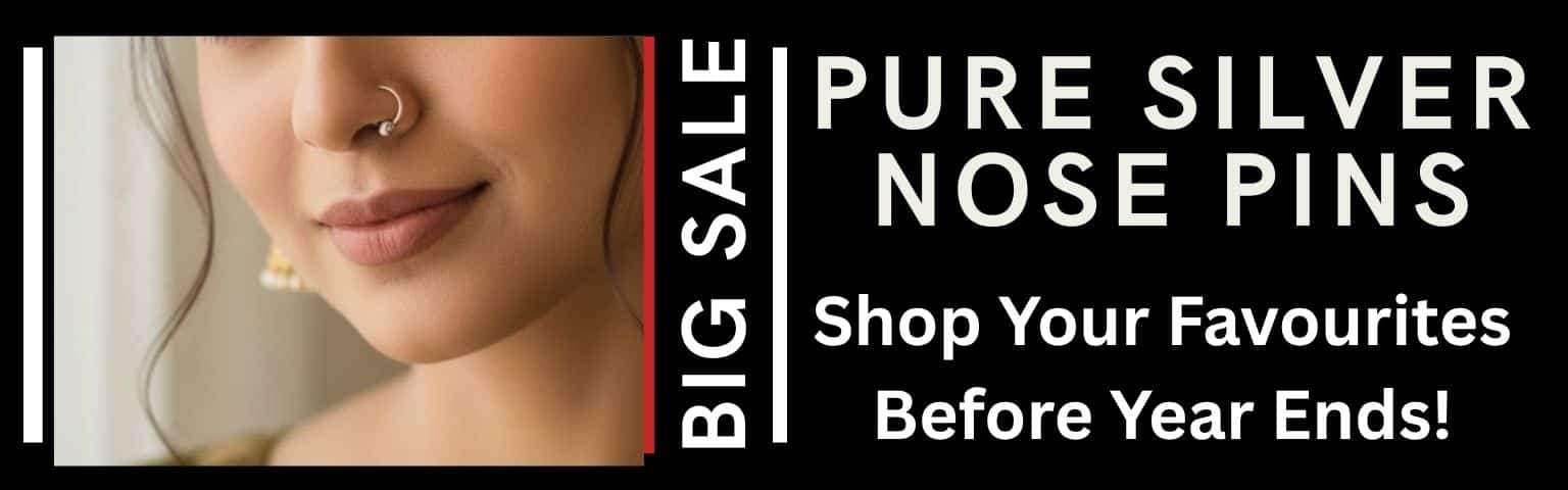 Buy silver nose pin online