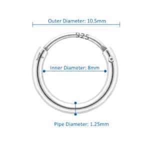 silver round nose ring