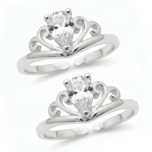 CZ Tiara Toe Rings
