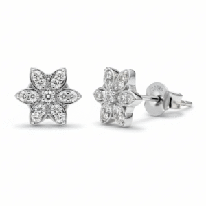 Blooming CZ Flower Earrings