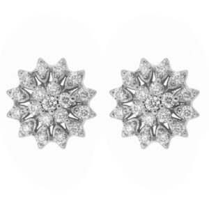 Floral Design CZ Earrings