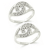 Swirl CZ Toe Rings