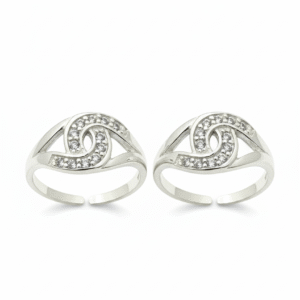Swirl CZ Toe Rings