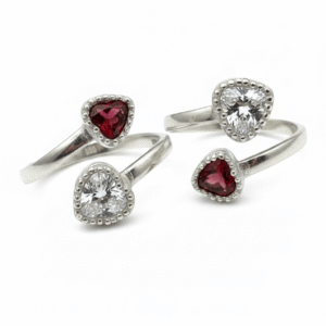 Top Open Heart Toe Rings