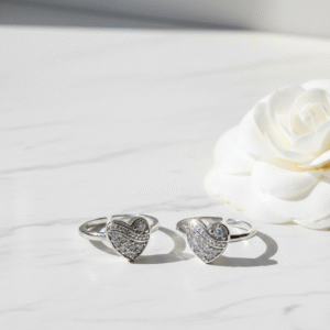 Heart Micro CZ Toe Rings