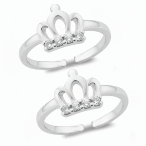 CZ Crown Toe Rings