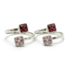 Twin CZ Top Open Toe Rings