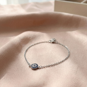 Minimal Evil Eye Charm Bracelet