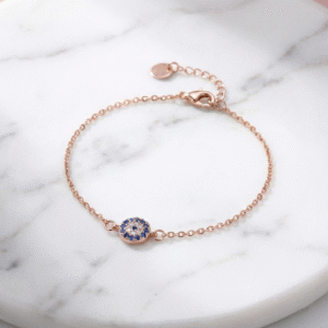 Minimal Evil Eye Charm Bracelet