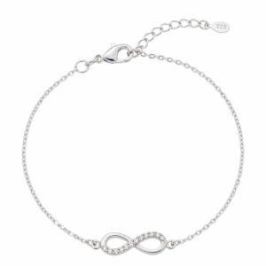 Dainty Infinity CZ Bracelet 1 dainty infinity bracelet with cz stones on delicate chain