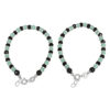 Turquoise Beads Baby Nazariya Bracelets - Pair of hand bracelets for infants with evil eye protection charm