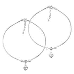 Evil Eye Charm Silver Payal - 92.5 Sterling Silver Anklet for Women