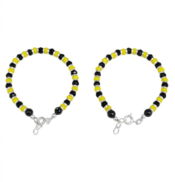 unnamed (100) Baby Nazariya Bracelets - Yellow Beads Hand Bracelets for Kids